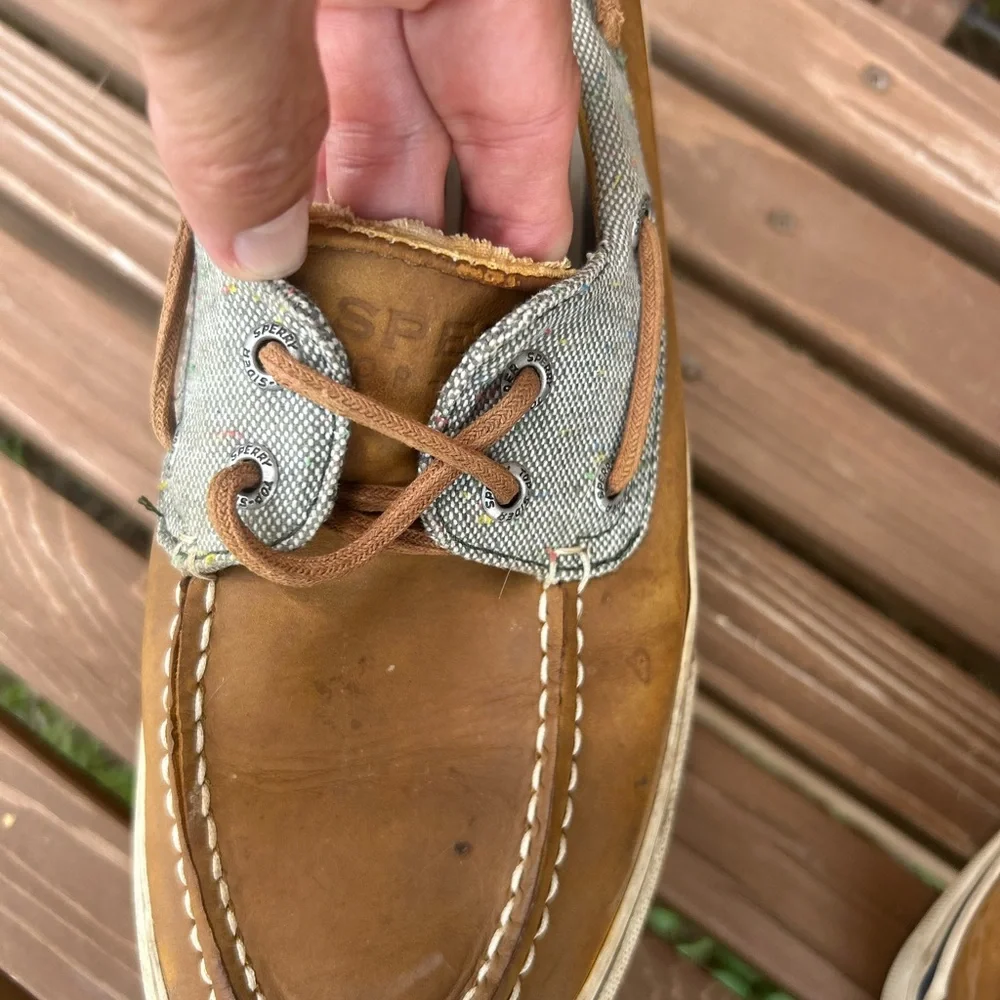 Sperry Tan Leather Boat Shoe Mens Size 9.5
